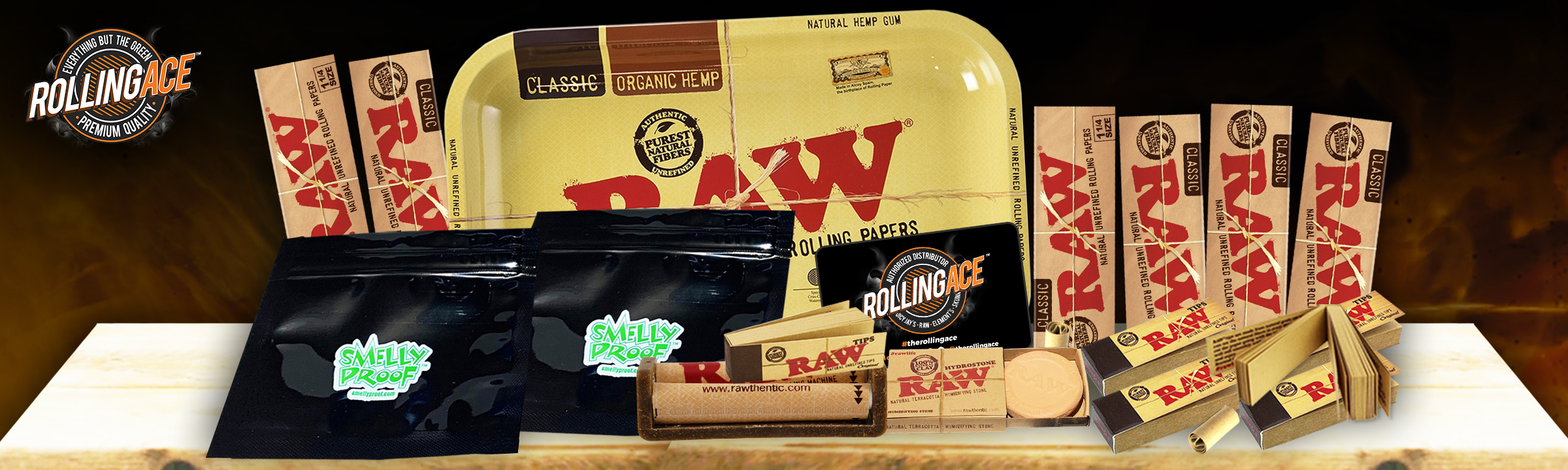 Raw 1 1/4 Classic Bundle with Tray